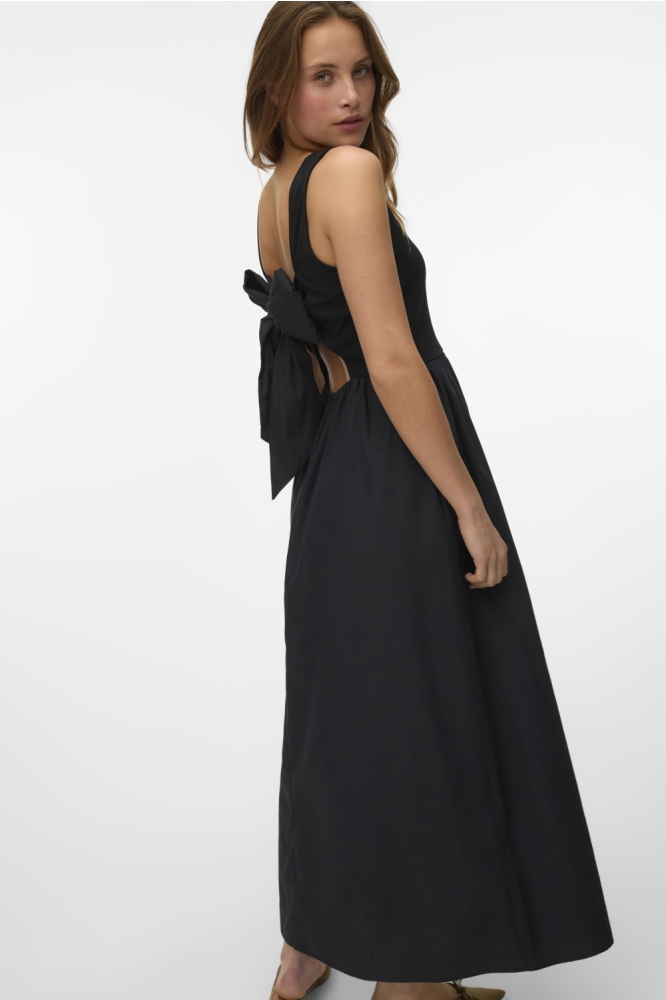 VMVALLY SL LONG BOW DRESS JRS NOOS 10338847 Black